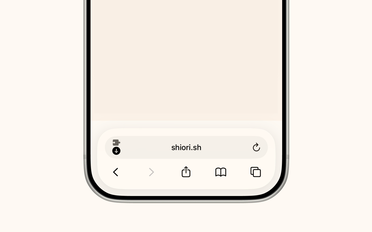 Safari's bottom toolbar