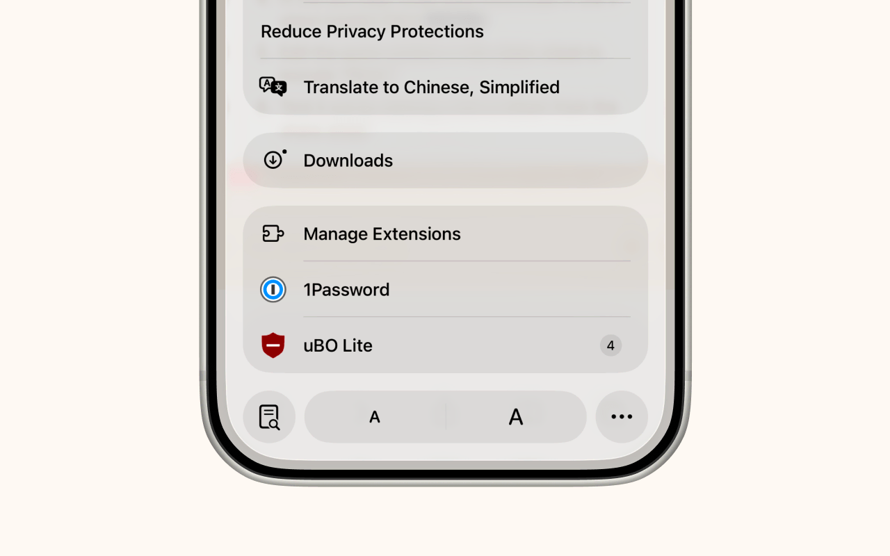 Safari menu with Downloads option highlighted